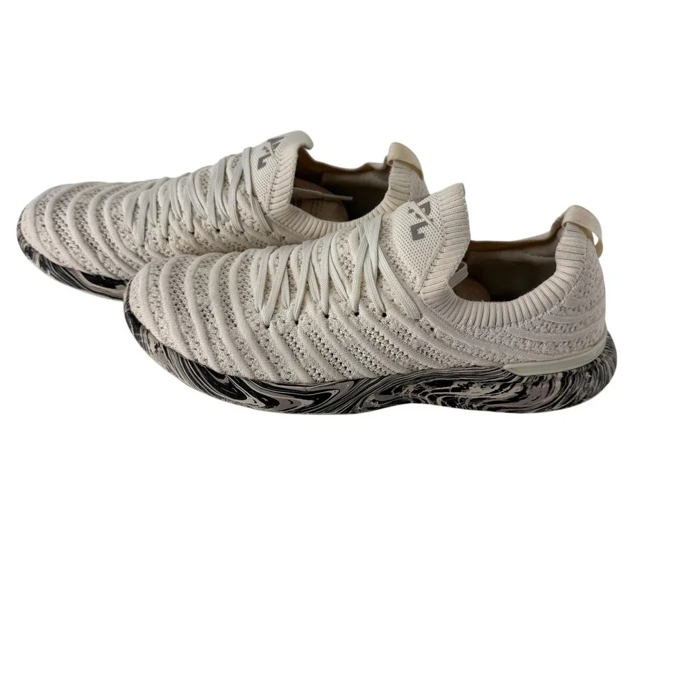 APL TechLoom Bliss Cream Black Marble Running Shoes Athletic Sneakers Womens 8